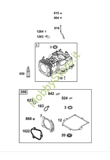 G - GRUPPO CILINDRI B&S - 09 €¦ 093J02-0079-H5 brand Stihl